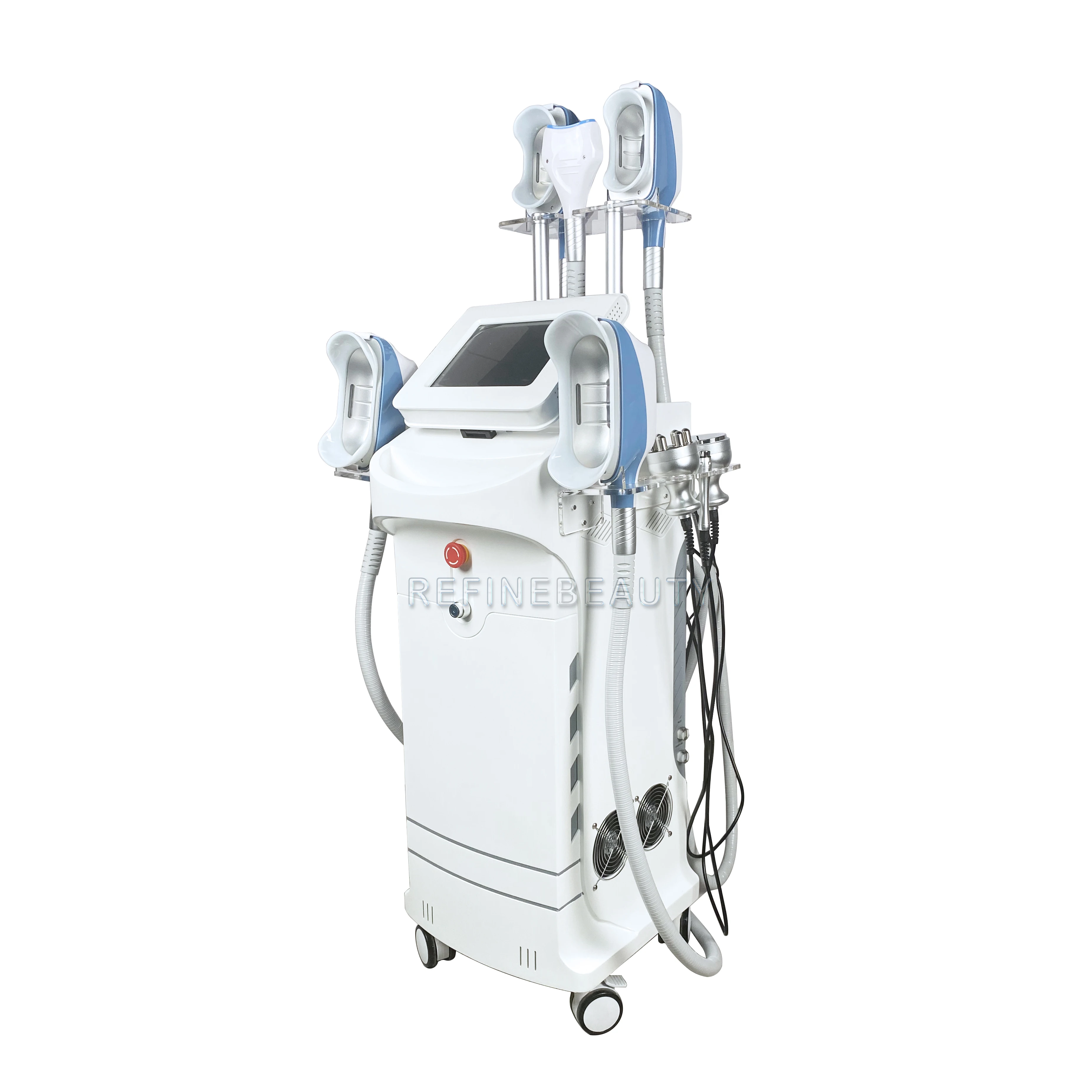 
8 handles cryo freezing fat burning cellulite reduction 650nm diode laser slimming RF weight loss machine 