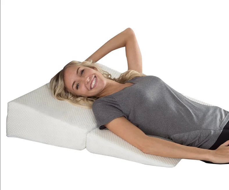 laptop and back support Multi-use extra large white cool bamboo fiber bed foam Folding wedge pillow