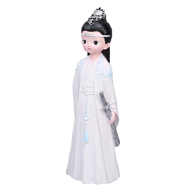 Chinese style martial arts fairy lovers doll ornaments resin crafts