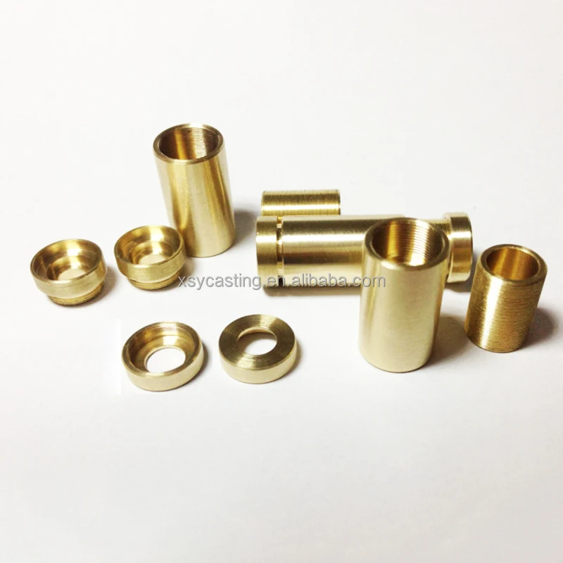 Custom CNC Lathe Processing Gold/ Sliver Plating Pure Brass Copper Laser Module Shell