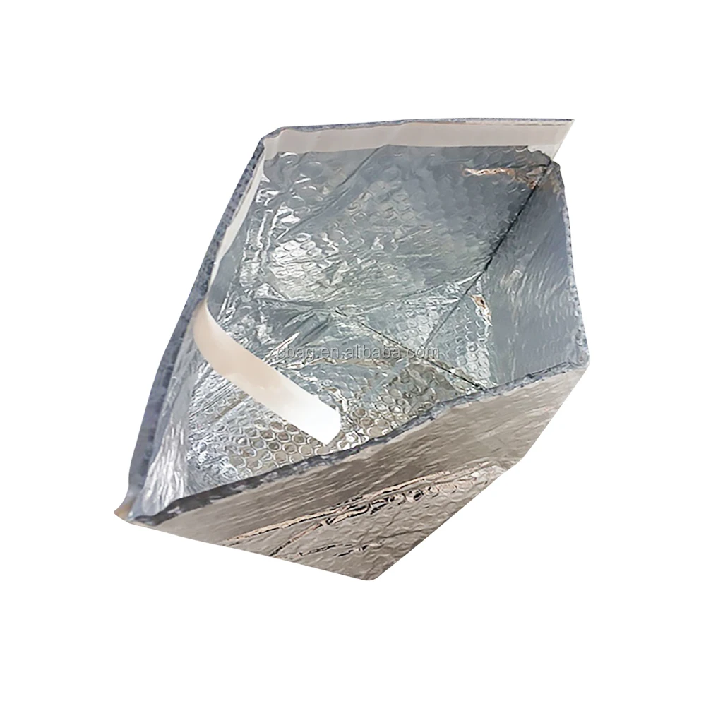 hot & cool lunch deli packaging bag isolation aluminum foil thermal insulated PE Material fishing cool deliver shipper box