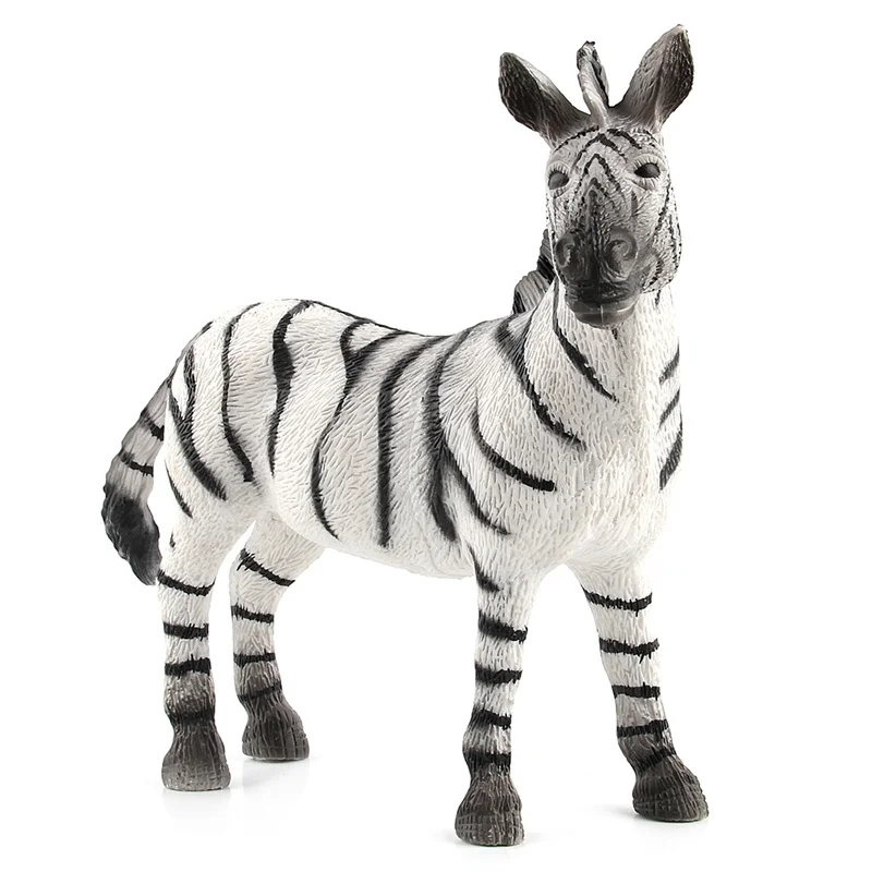 Simulation Plastic Animal Zebra Model Toys Manufacturer Realistic Herbivorous Zebra Figurine Sculpture Toy Model