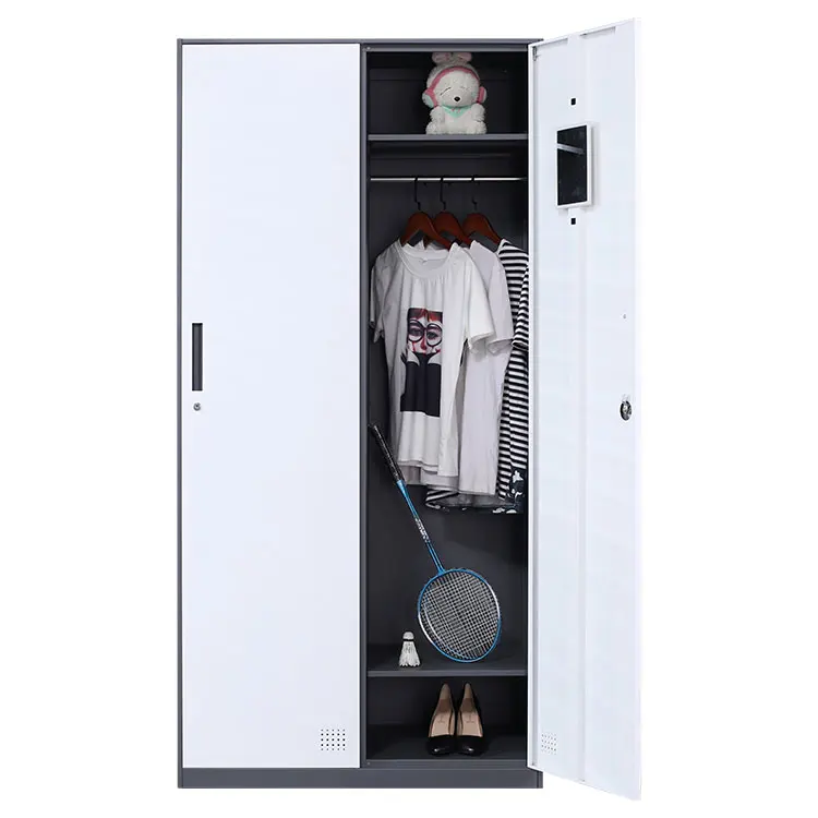 wardrobe club 2 door office shelf kids clothes key room box school storage luggage steel lock gym metal cabinet lockers for home