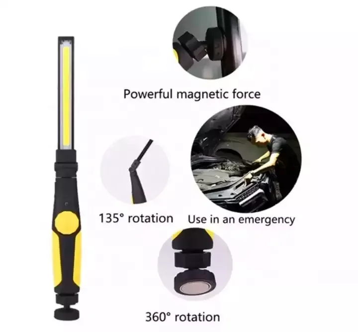 USB Rechargeable Foldable COB LED Wide Beam Stepless Dimmable Work Torch Portable Waterproof Work Light With Magnet Work Light
