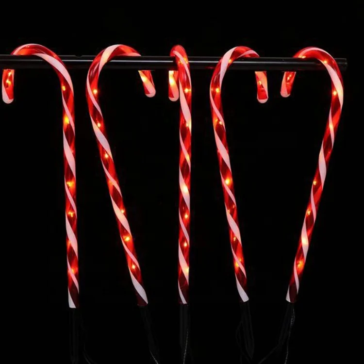 Outdoor Christmas Decorations Solar Christmas Candy Canes Lights, Solar Christmas Decorations Pathway Lights Walkway Outdoor Mar