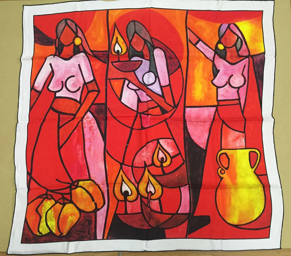 90*90 см европейский и американский пользовательский принт большой квадратный шарф женский роскошный квадратный шелковый шарф