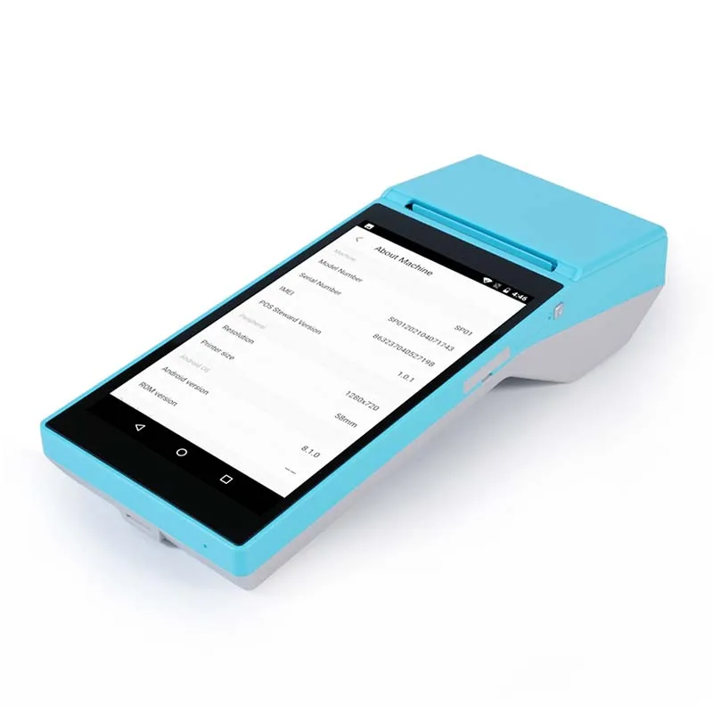 Handheld Rugged Android 6.0 operating system POS machine with QR Code Scanner 4G android POS System with printer