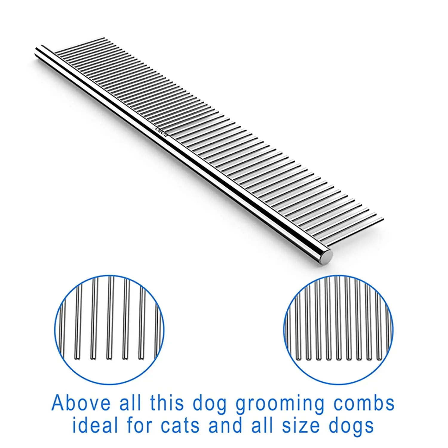 Stainless Steel Fine Tooth Pet Beauty Grooming Comb Professional Grooming Tool Comb For Dog, Cat And Other Pets