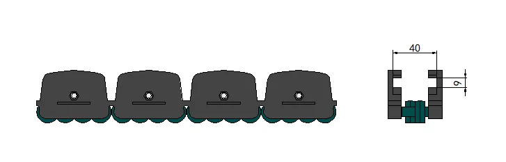 Green ball guide roller wheel