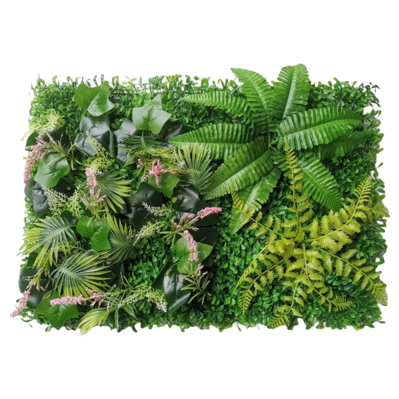 China Art Floral Fake Artificial Plastic Grass Plants Panel 40*60cm Greenery Backdrop Green Grass Wall Panel Artificial Plant