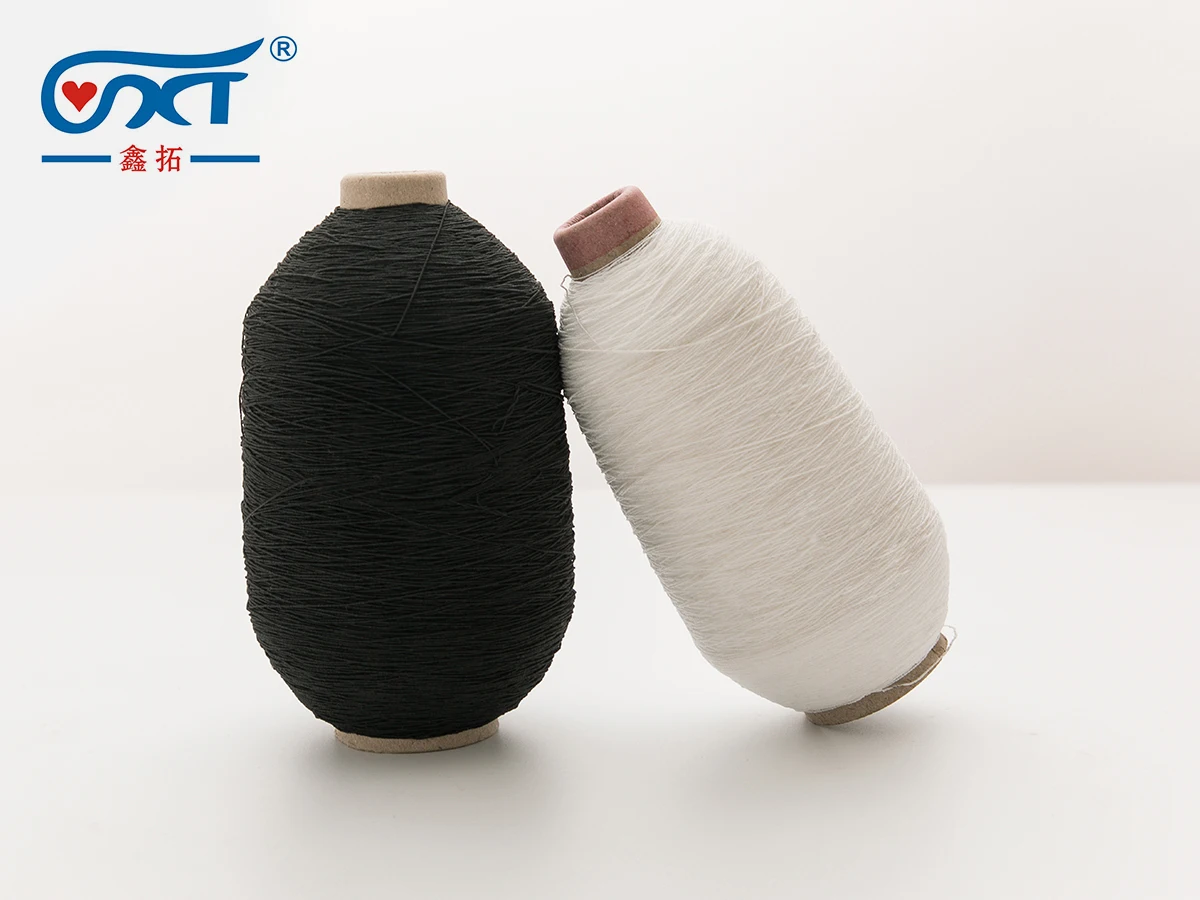 140/75/75  double covered rubber yarn elastic100% polyester thread