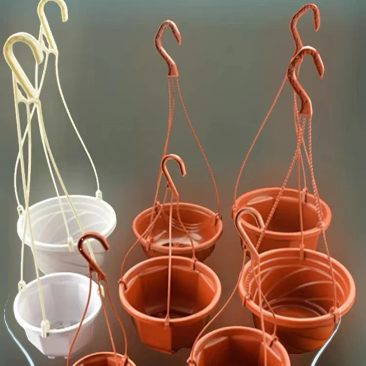 wholesale hanging round  flower pots large plastic plant growing bonsai pot holder hanger garden hanging baskets planter