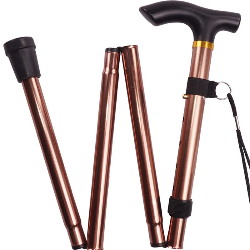 Foldable Walking Cane  Aluminum alloy Anti-slip walking stick crutches for elderly