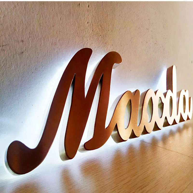 Custom 3D Backlit Sign Channel Letter Light Signs Logo Outdoor Signages Led Illuminated Business Sign Front Home Store Signboard