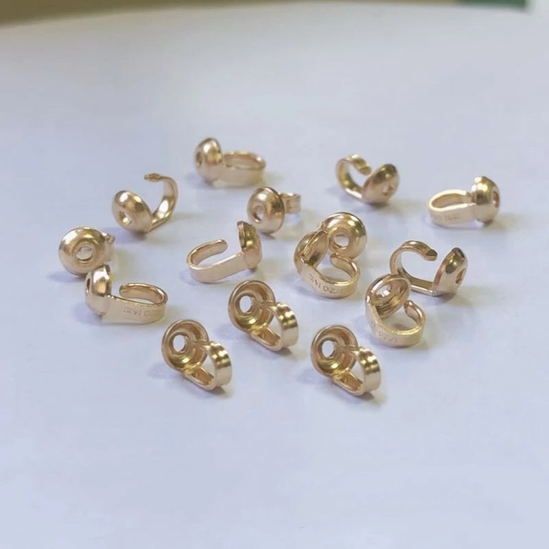 Permanet 14K Золотая наконечник из простых бусин для изготовления ювелирных изделий
