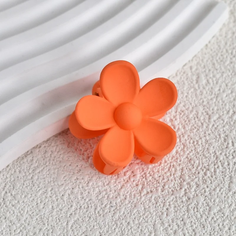 LRTOU Wholesale Summer Women Hair Clips Accessories 3.5cm Geometric Sweet Fashion Flower Shape Plastic Hair Claw