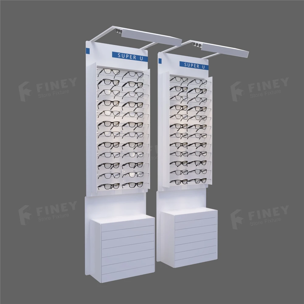 Optical Shop Design Factory Price Wall Mounted Rotating Sunglasses Display Furniture Glasses Display Stand