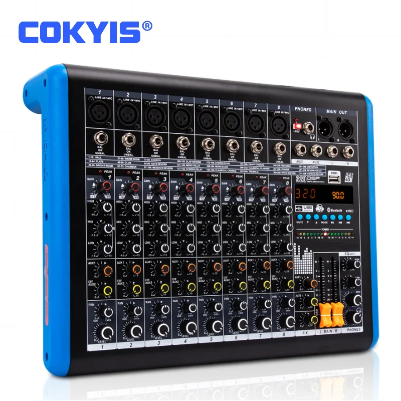 Профессиональный 8-канальный цифровой микшер звуковая карта микрофон мобильный телефон прямая трансляция компьютерная запись DJ аудио оборудование