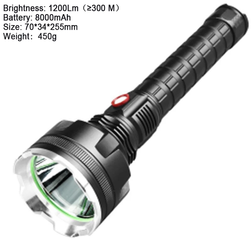 Warsun Outdoor Multifunctional Power bank Emergency Super High Mode Focus Light Led Flashlight 1200Lm IP56 1908