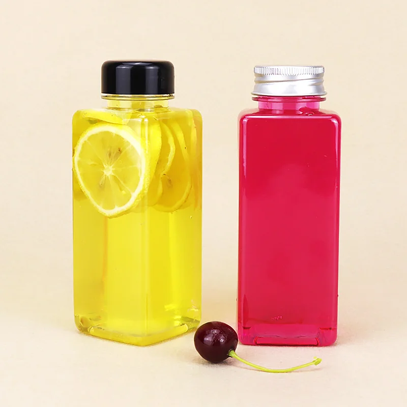 Supplier wholesale empty food grade transparent plastic sugarcane milk tea beverage smoothie bottles for carbonated juice