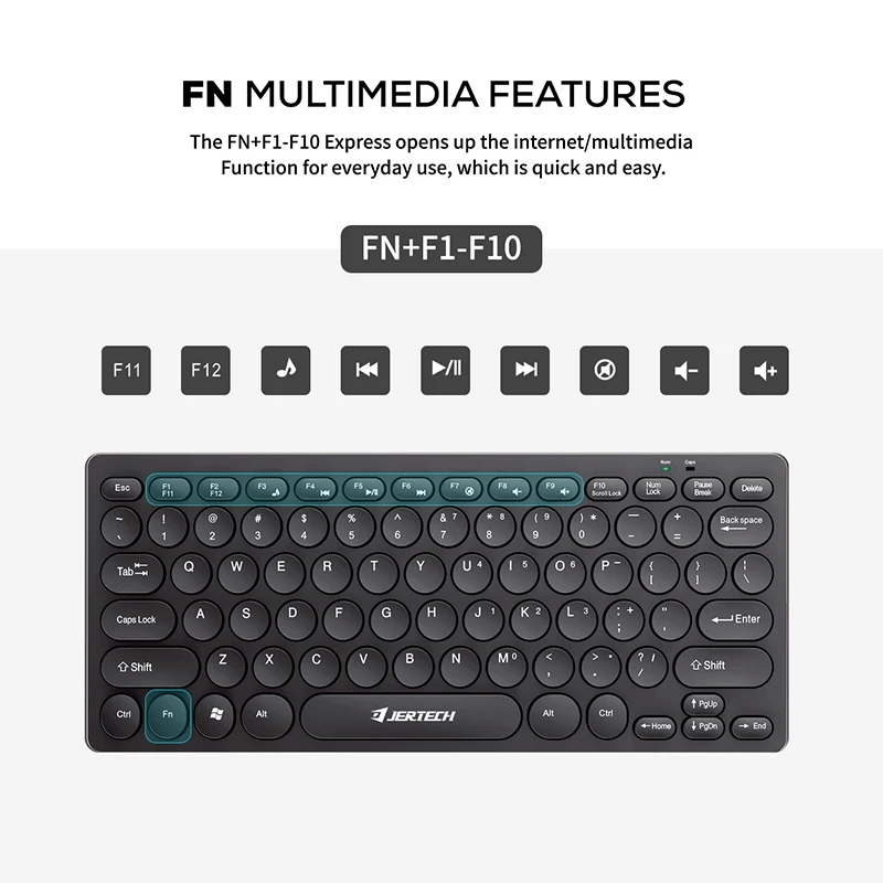 Jertech DK500 Best Seller 2022 Cartoon Blue Spanish Arabic Language Keyboard Office Colorful Wired Mini 60% Keyboards