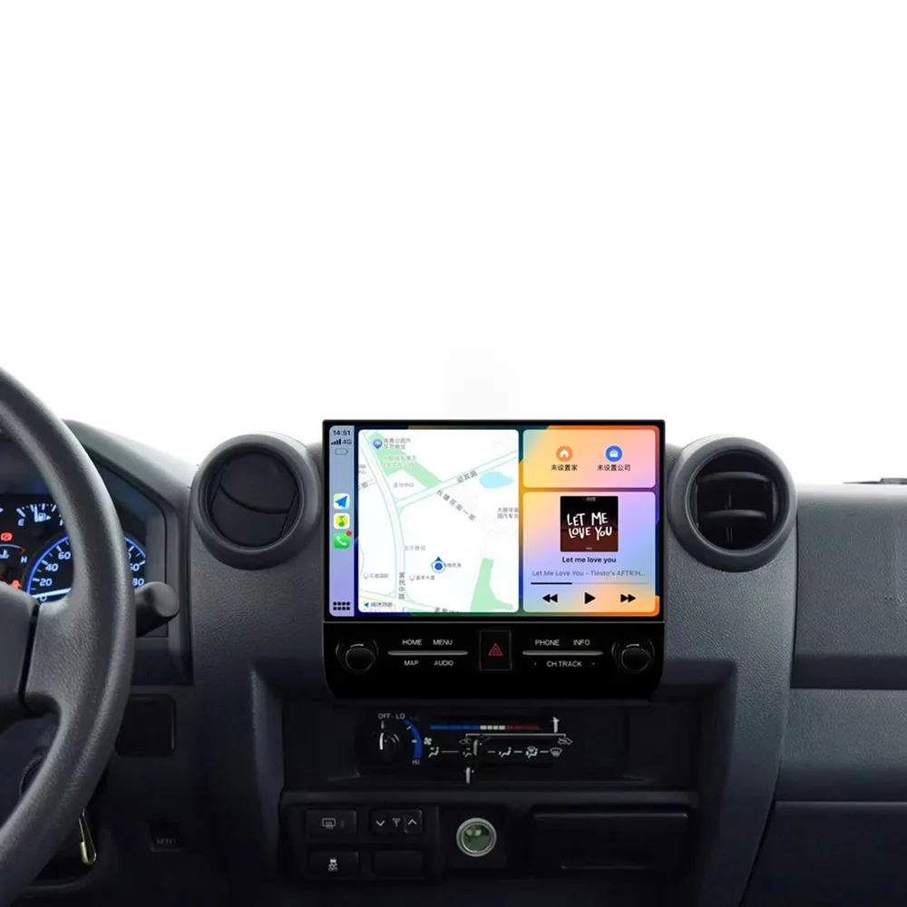 10.6 Inch Android Car Radio GPS Navigation Carplay Multimedia Video Player Toyota Land Cruiser LC70 LC76 LC75 LC79 2007 to 2024