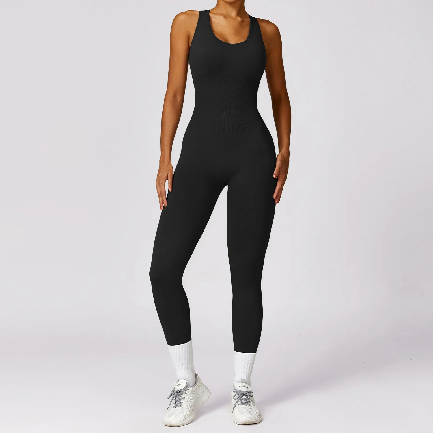 Customize Women Jumpsuit Yoga Workout Bodysuit Women Workout Sportswear Running Yoga Compression Seamless Jumpsuit For Women