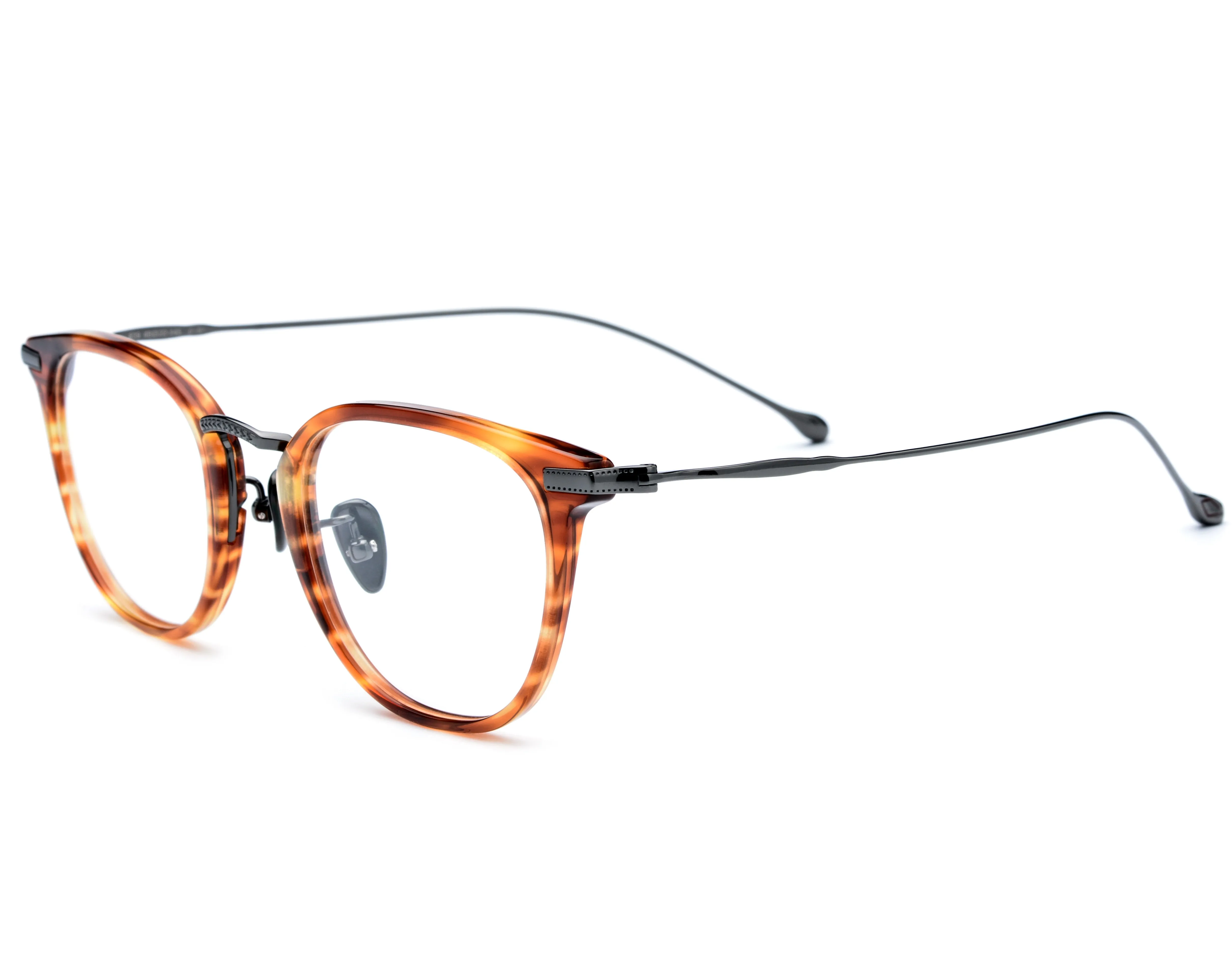 Jheyewear beta titanium temples acetate frame tortoise colorful round classic high end glasses frames