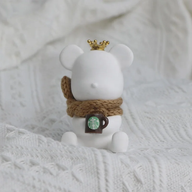 Ceramic Car Interior Decoration Cute Bear Shaped Essential Oil Perfume Aromatherapy Diffuser Car Auto Vent Air Freshener