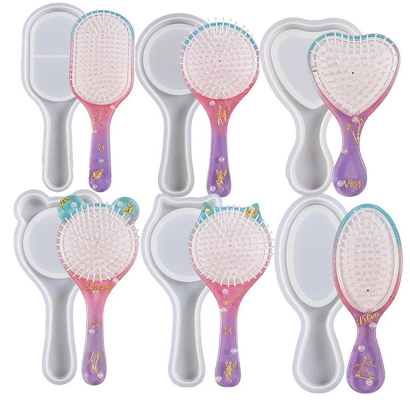 Comb Silicone Resin Molds for Epoxy Resin Hair Comb Resin Casting Mold Kit DIY Craft Jewelry Craft Making Handmade Tools