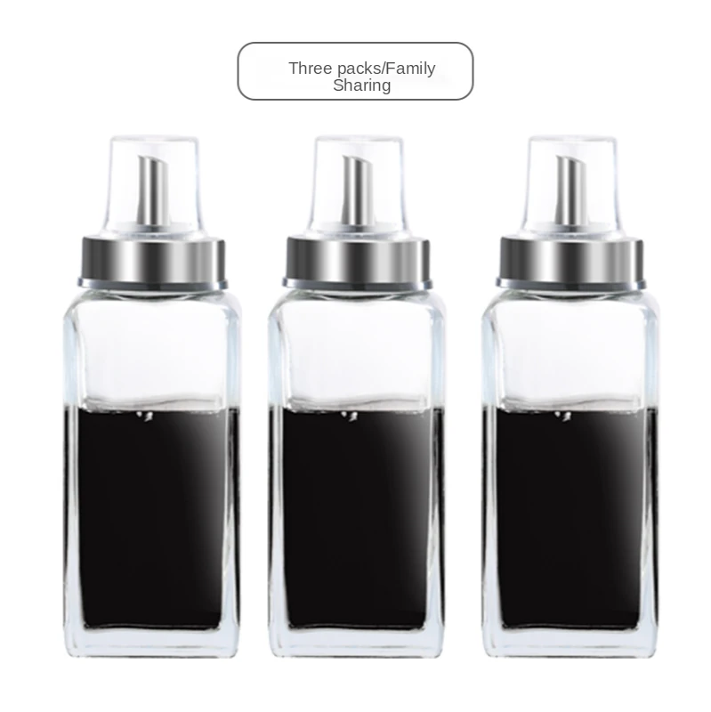 320ml glass square oil can kitchen utensils leak proof bottle vinegar bottle