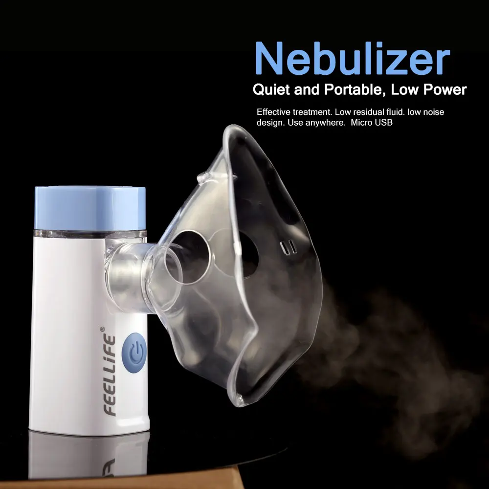 Home health care inhalator medicine like salbutamol budesnide Inhaler Feellife mesh nebulizer mask machine