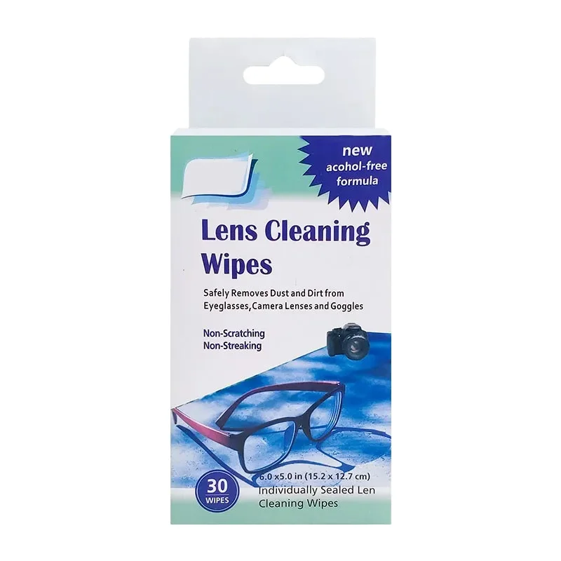 Glasses cleaning wet wipes and screen cleaning wipes 15*13cm from factory