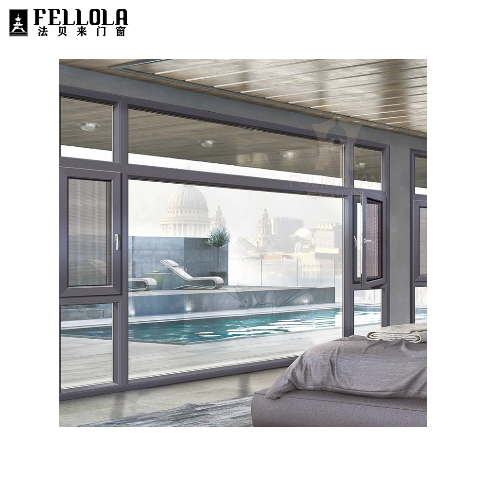 
Open Inside Designs Good Price Import Material French Lock Handle Pvc Steel Philippines Aluminum Casement Window 