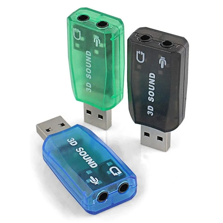  Подключи и играй 5 1 Внешний 3D Микрофон Стерео Студия Аудио USB интерфейс звуковой карты адаптер с 3 мм разъем для наушников
