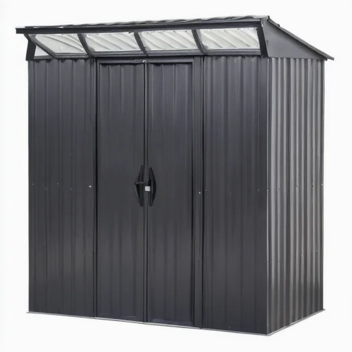 2360 x121x 195 Metal Garden Shed anthracite Skylight Outdoor Backyard Shelter Storage Shed Garden