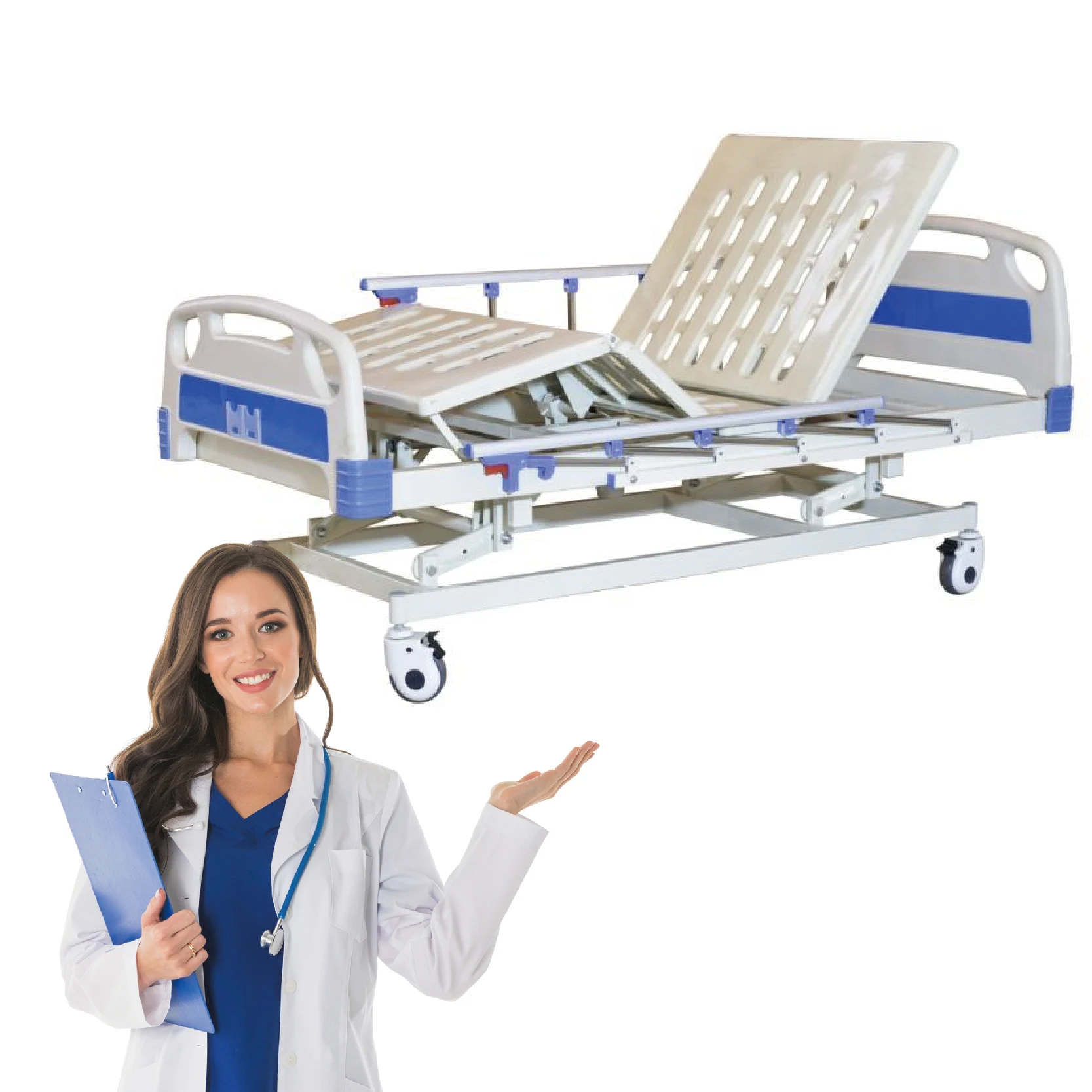 Hot Sale Hospital Furniture Medical Electric ICU 5 Function hospital bed electric with 5 functions