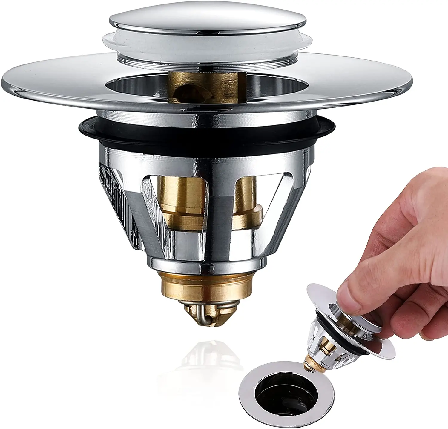 Hot Sales Basin Drain Plug with Anti Clogging   Bathroom Sink Pop Up Drain Stopper