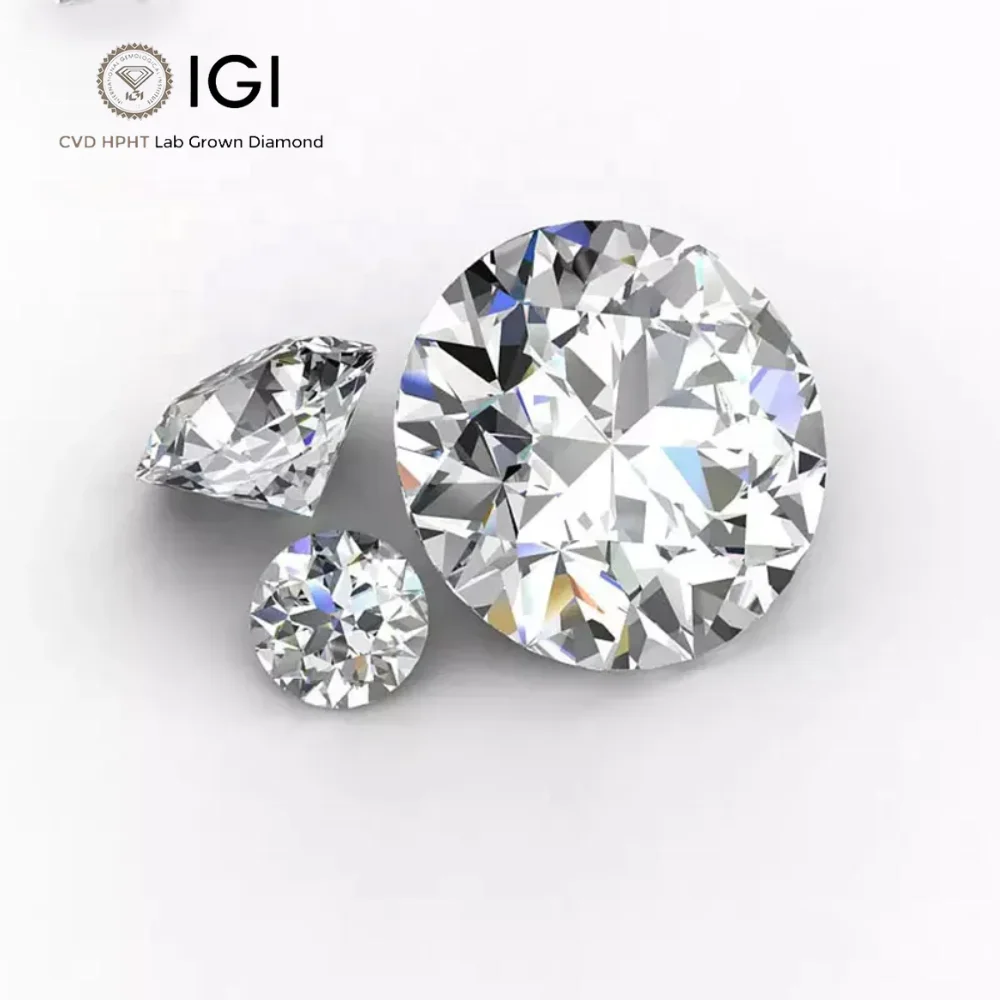 Lab Created VVS VS1 0.5CT 0.8CT 1CT 1.5CT 2CT 3CT 4CT 5CT 6CT HPHT CVD Synthetic IGI GIA Certified Lab Grown Diamond