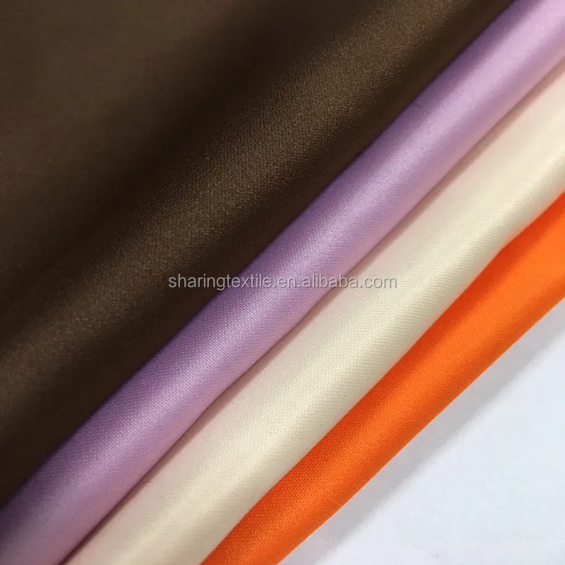 Eco-friendly Recycled Polyester RPET 75D*150D Matte Full Dull Tribute Silk Heavy Duchess Satin Drill Fabric for Bridal Dress