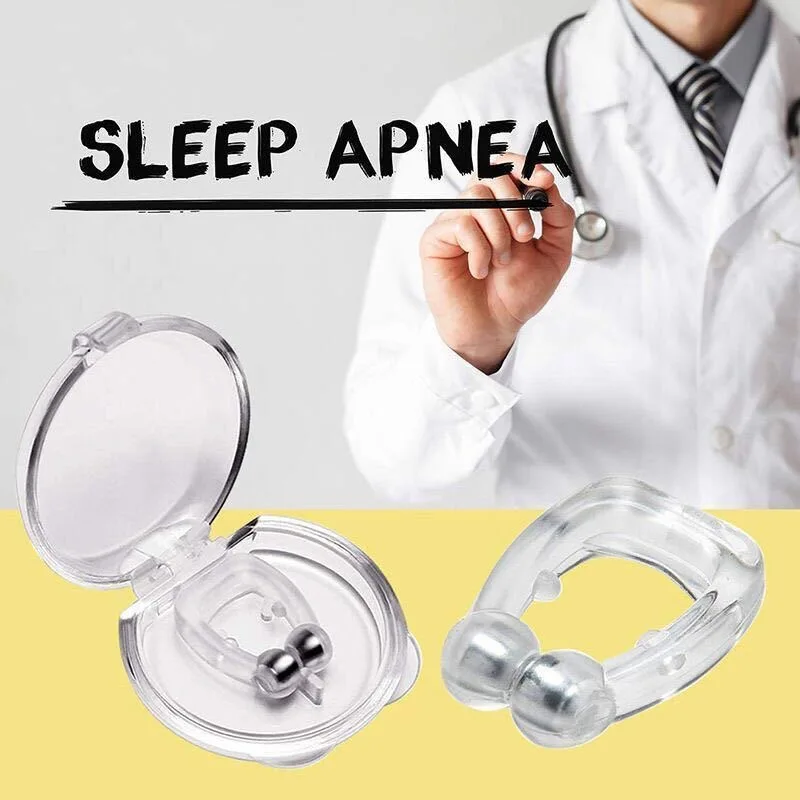top selling product 2024 medical Magnetic Anti-snoring Device Silicone Nose Clip Tray Sleep Aid Apnea Protection Night Equipment
