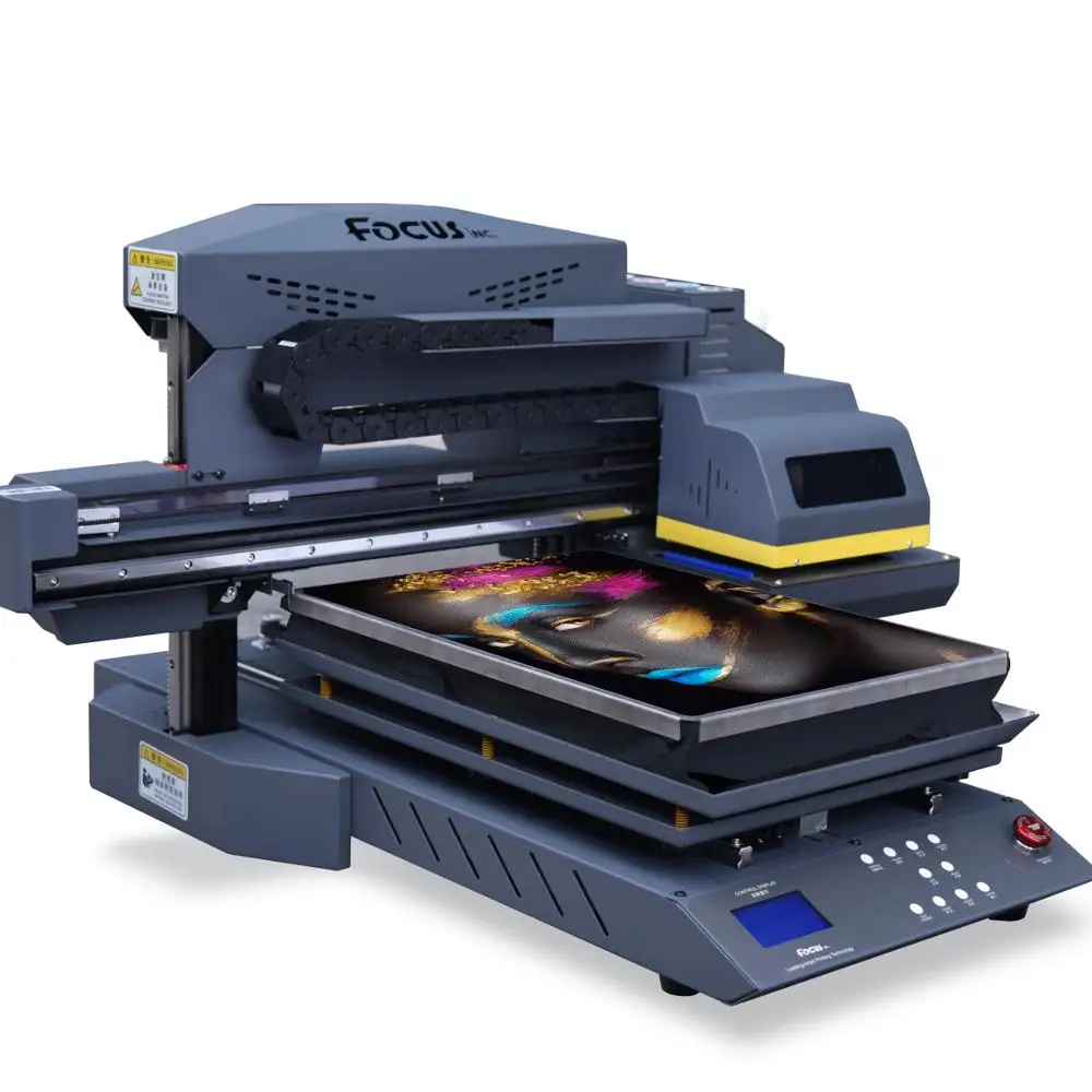 FOCUS Vega-Jet dual XP600 print in single pass white ink circulation A3 dtg textile  t shirt printer