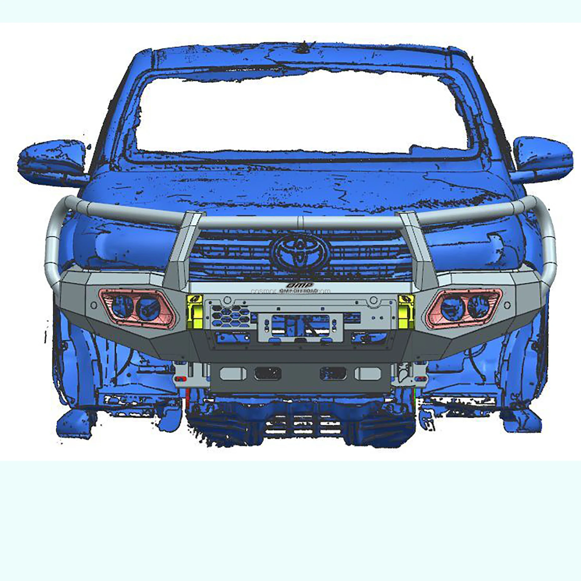 Steel front bumper for Ford Ranger T6 T7/T8 and T9 next Gen Ranger Raptor19-22