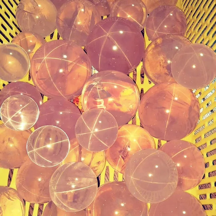 Wholesale Price High Quality Natural Rose Quartz Star Sphere Ball For Healing