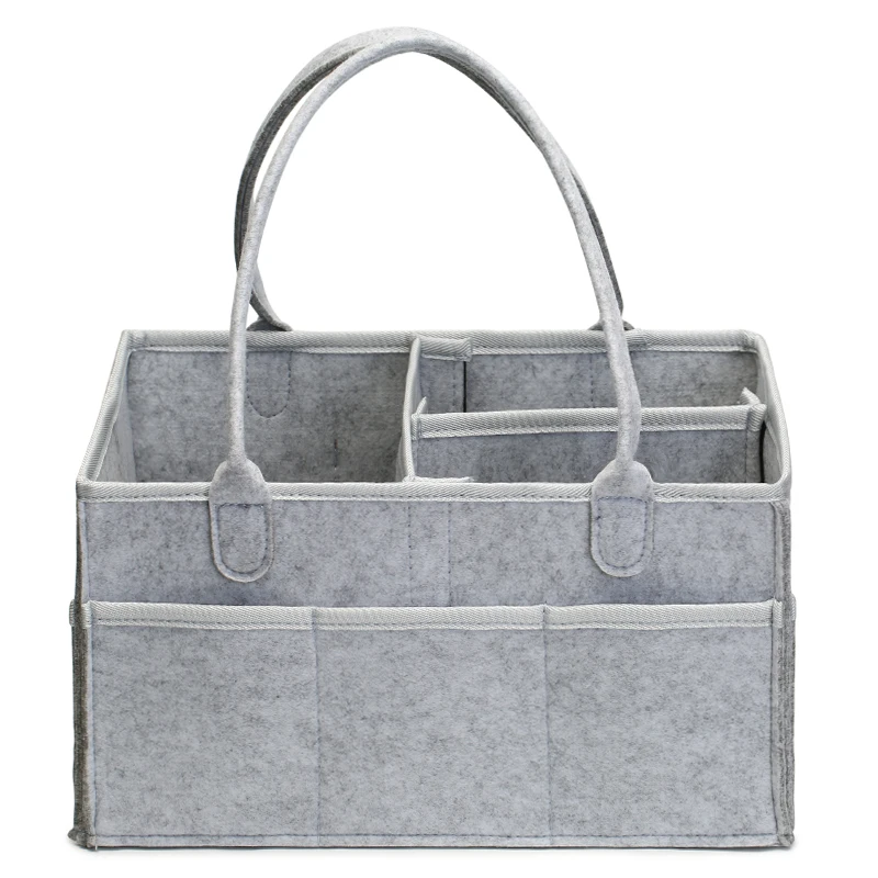 2021 Best Sell Baby Felt Diaper Caddy Changing Bag Collapsible Baskets