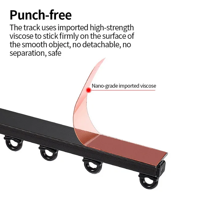 Punch-free ripple fold rails Hospital Hotel Home Window rails rod  1m- 6m Heavy Duty Aluminum Ceiling  Curtain Track