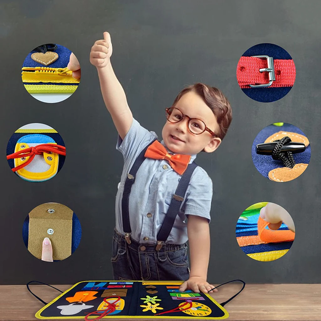 Early Childhood Education Toys Felt Education Dressing Learning Board Letters Detachable Children Busy Board