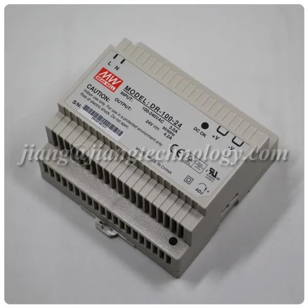  Meanwell Single Output Smps DIN Rail 24V 100W DR-100-24 DC power supply Din