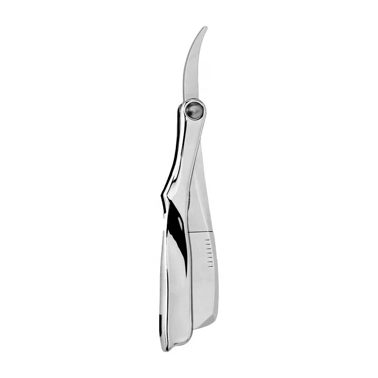 New Version Custom Logo Electroplated Barber Folding Razor Zinc Alloy Shaving Straight Razor For Salon