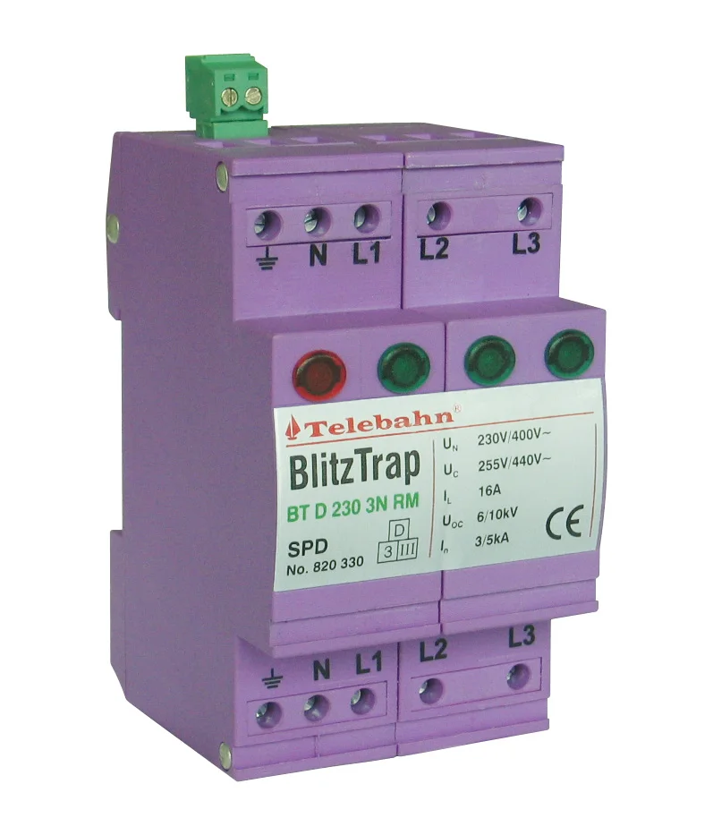 Online Shopping Class C 3P+N 280V Surge Arresters Made In China Solar Surge Protective Device